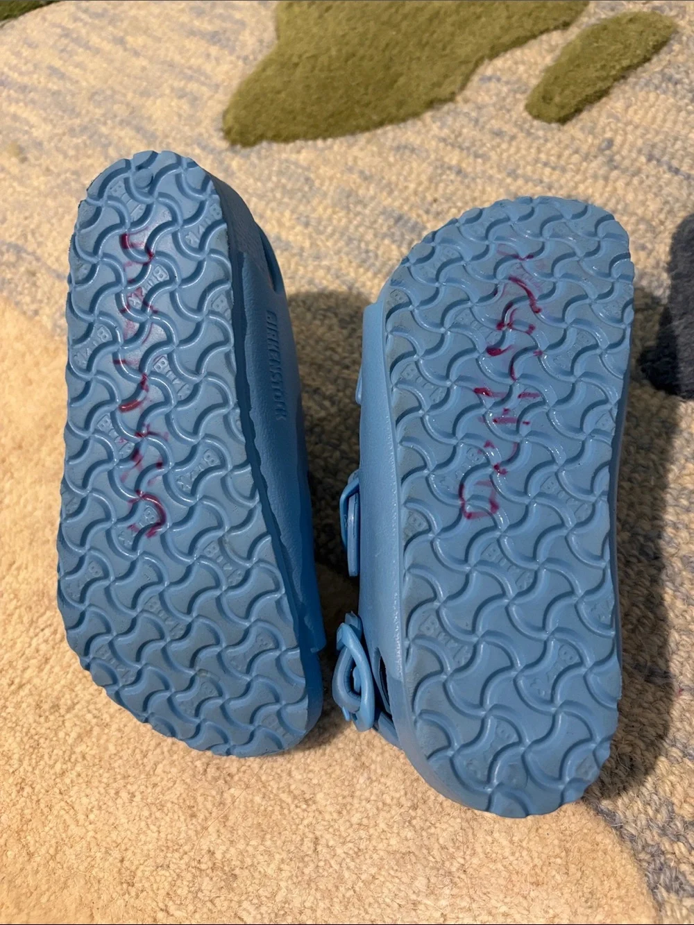 Birkenstock Kids Sky Blue Two-Strap Adjustable Sandals